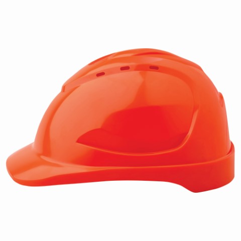 PROCHOICE V9 HARD HAT UNVENT PUSHLOCK HARN - FL ORANGE